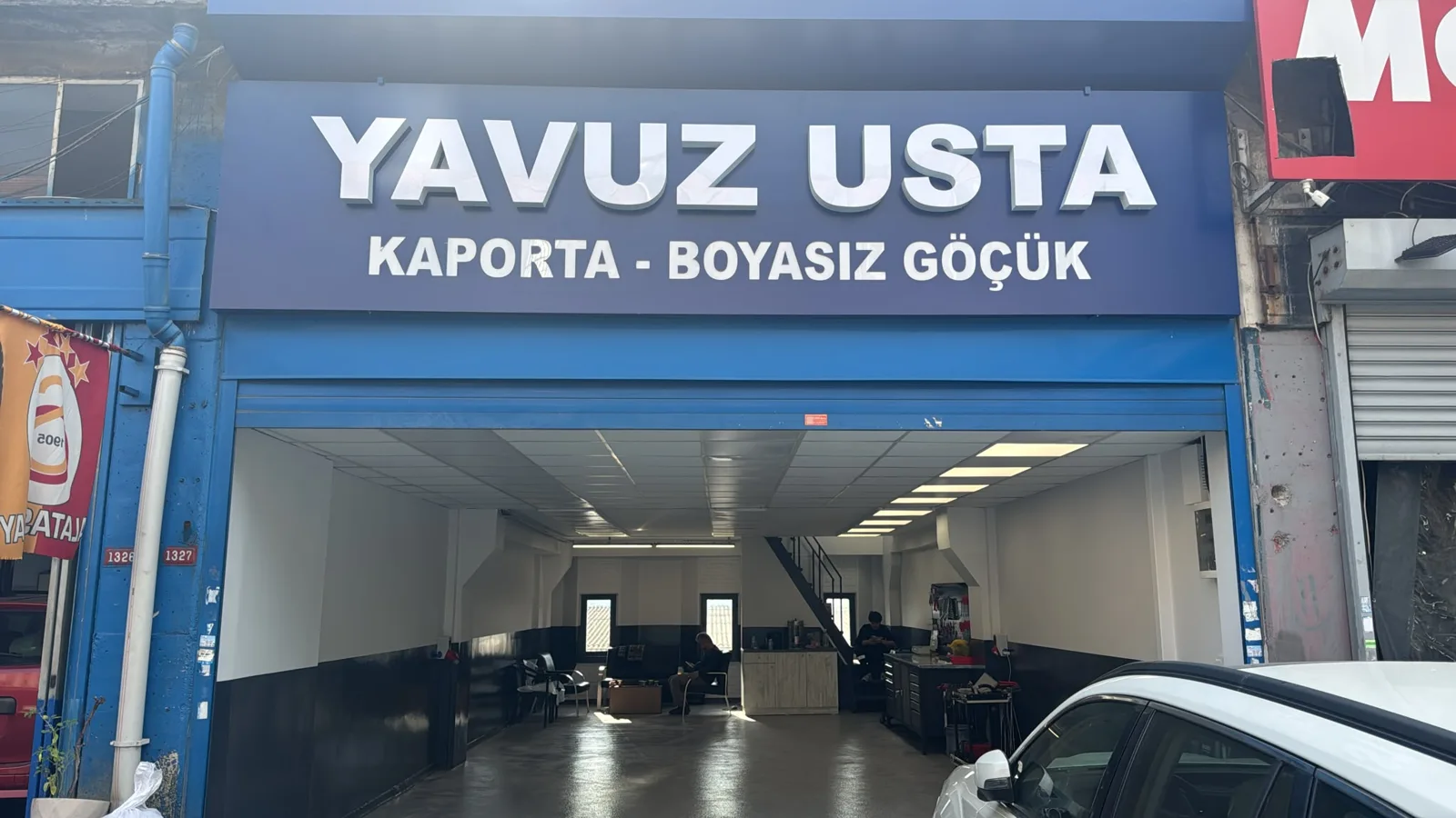 Maslak Yavuz Usta Kaporta Boyasız Göçük işyeri ve tabelası